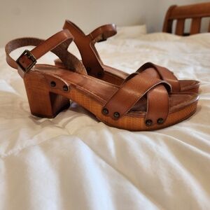 MIA Susan Women's Platform Boho Clog Tan Sandals Size 8.5